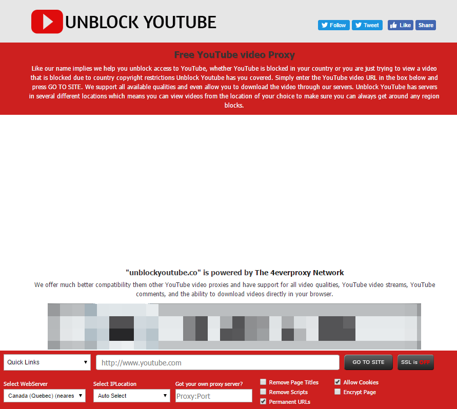 Proxy Youtube Unblocked